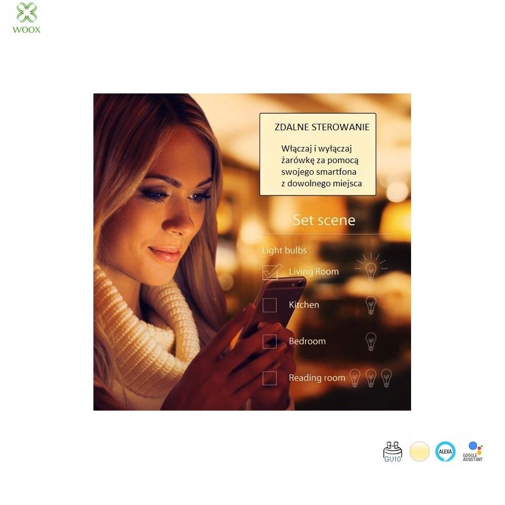 Żarówka Smart Woox Led Wi-Fi Kolorowa Rgbw 4,5W Rodzaj gwintu GU10