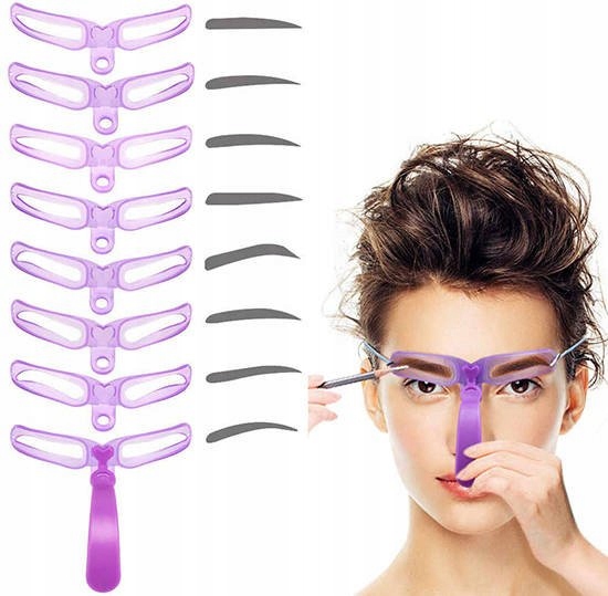 

Szablony 8W1 Do Makijażu Brwi Wielokrotnego Użytku