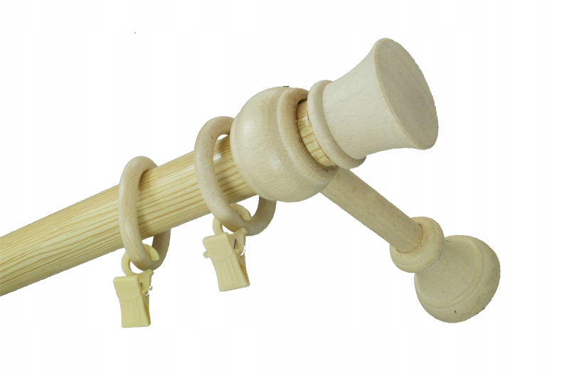 

Karnisz drewniany fi 28 Sosna 1,2 m pojedynczy 120