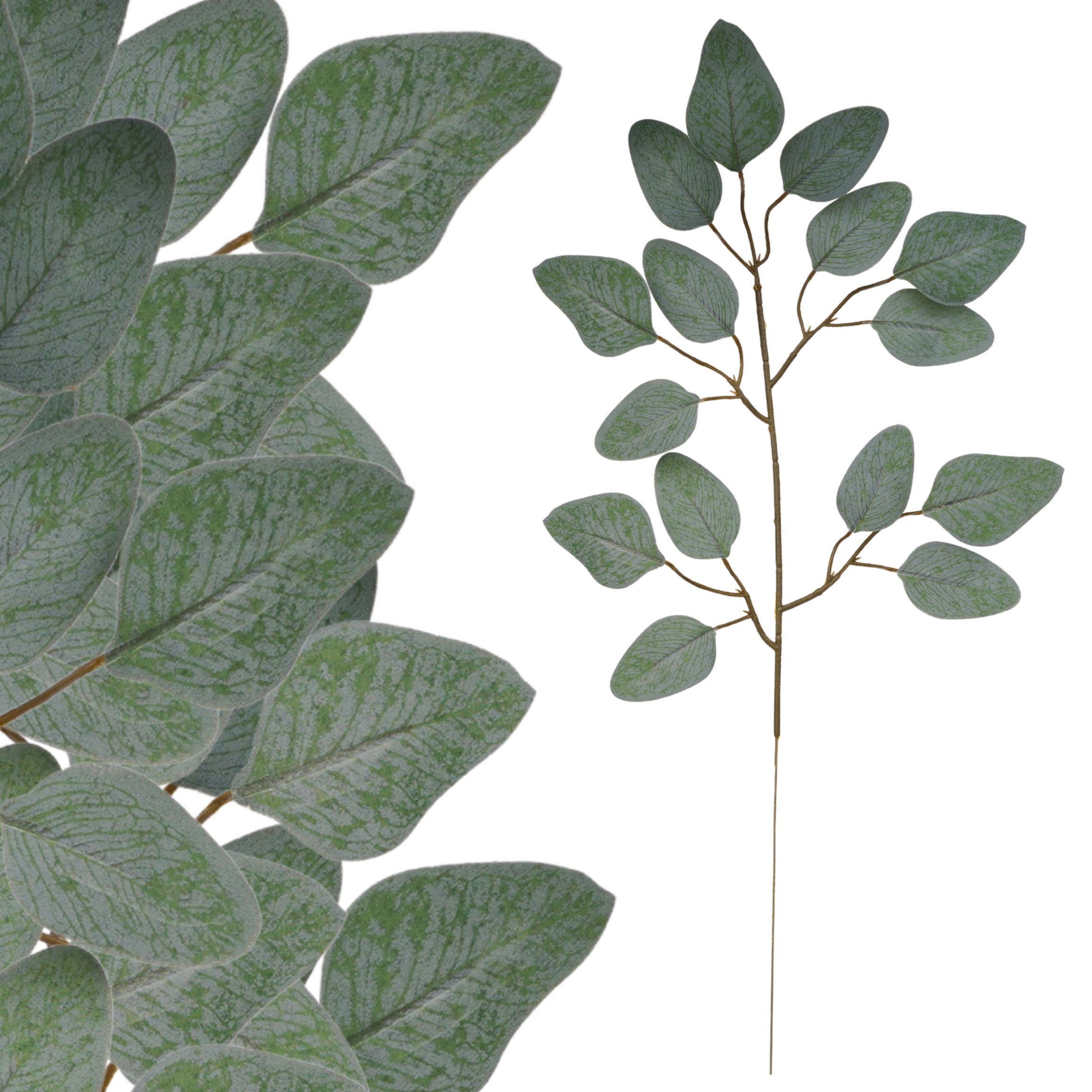 SZTUCZNE LIŚCIE GAŁĄZKA WYPEŁNIACZ DO STROIKÓW BUKIETÓW 45cm MAT OMASZAŁE