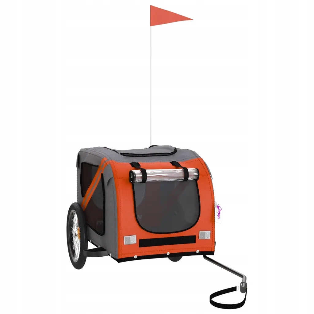 Levně Přívěs na kolo pro zvířata Orange-Black 69x133,5x73,5cm