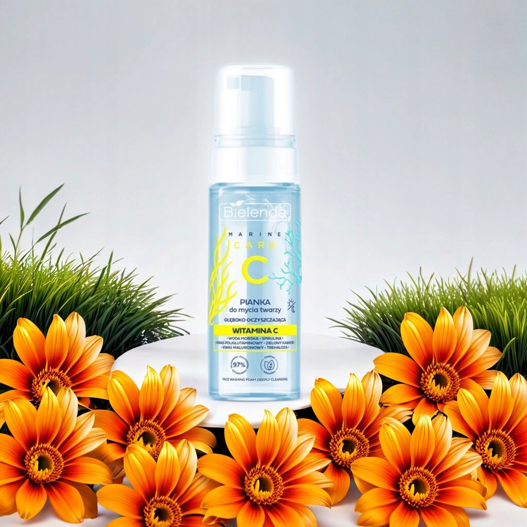 BIELENDA C MARINE CARE PIANKA DO MYCIA TWARZY OCZYSZCZAJĄCA 150ML Opakowanie butelka z pompką