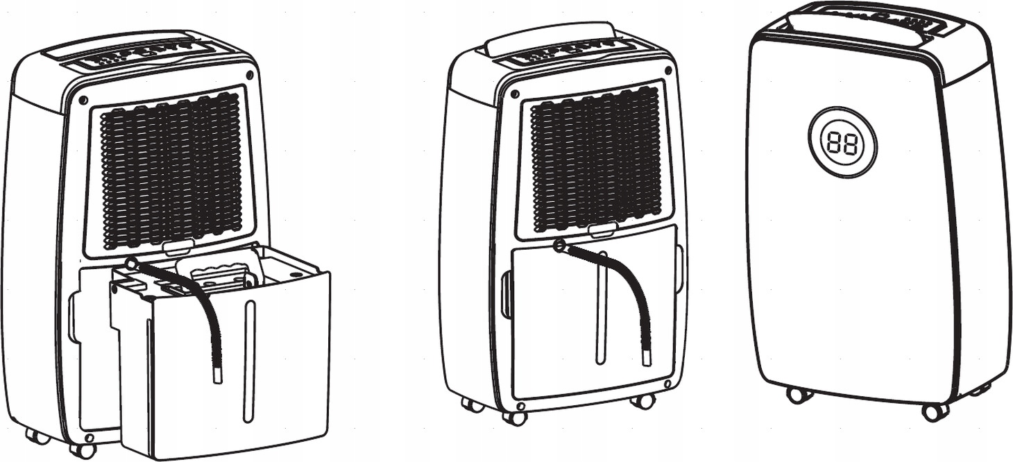 BLAUPUNKT ADH701 - OSUSZACZ POWIETRZA Wydajność 20 l/24 h