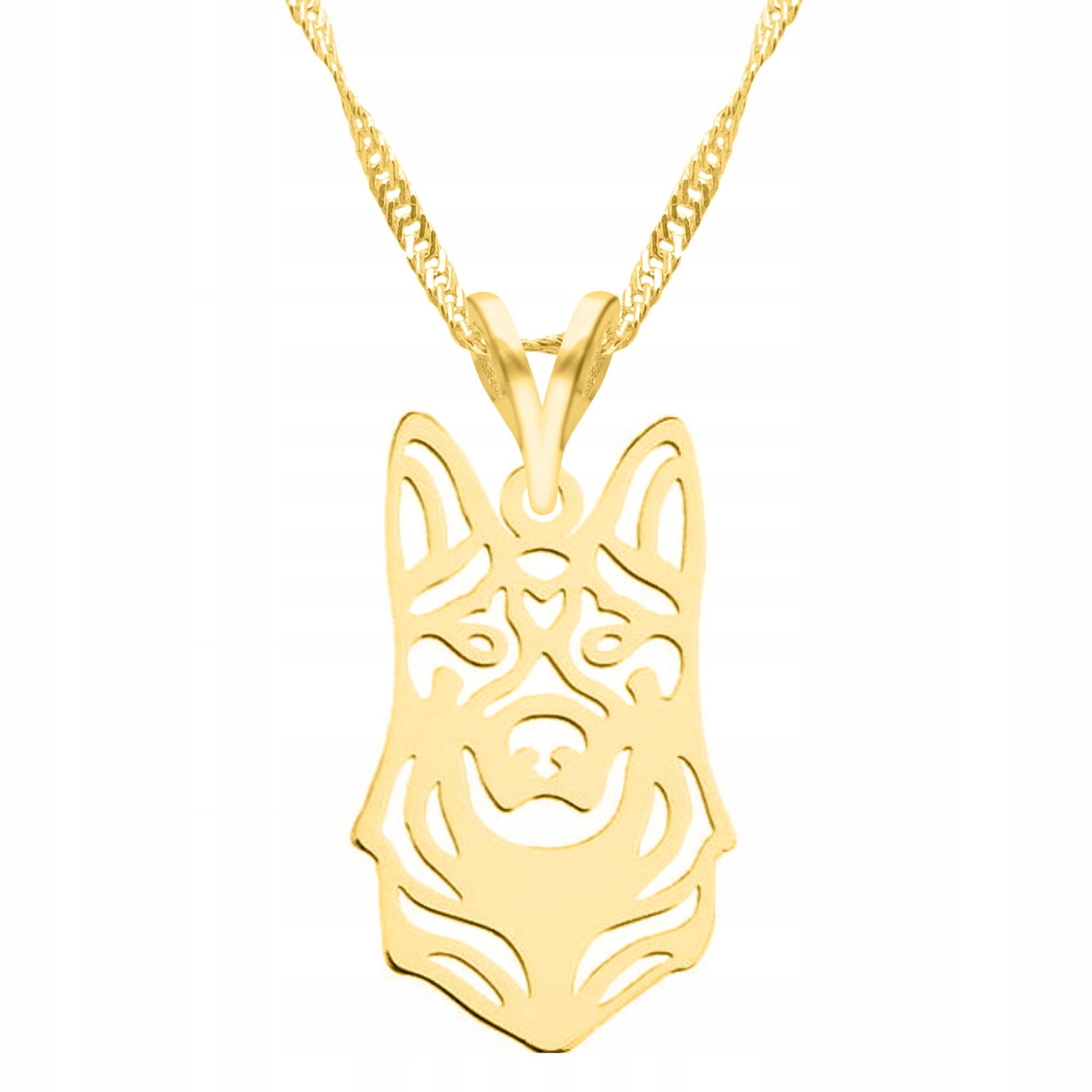 Zlatý náhrdelník se psem Pes Zvíře Nejlepší přítel Stříbro 925