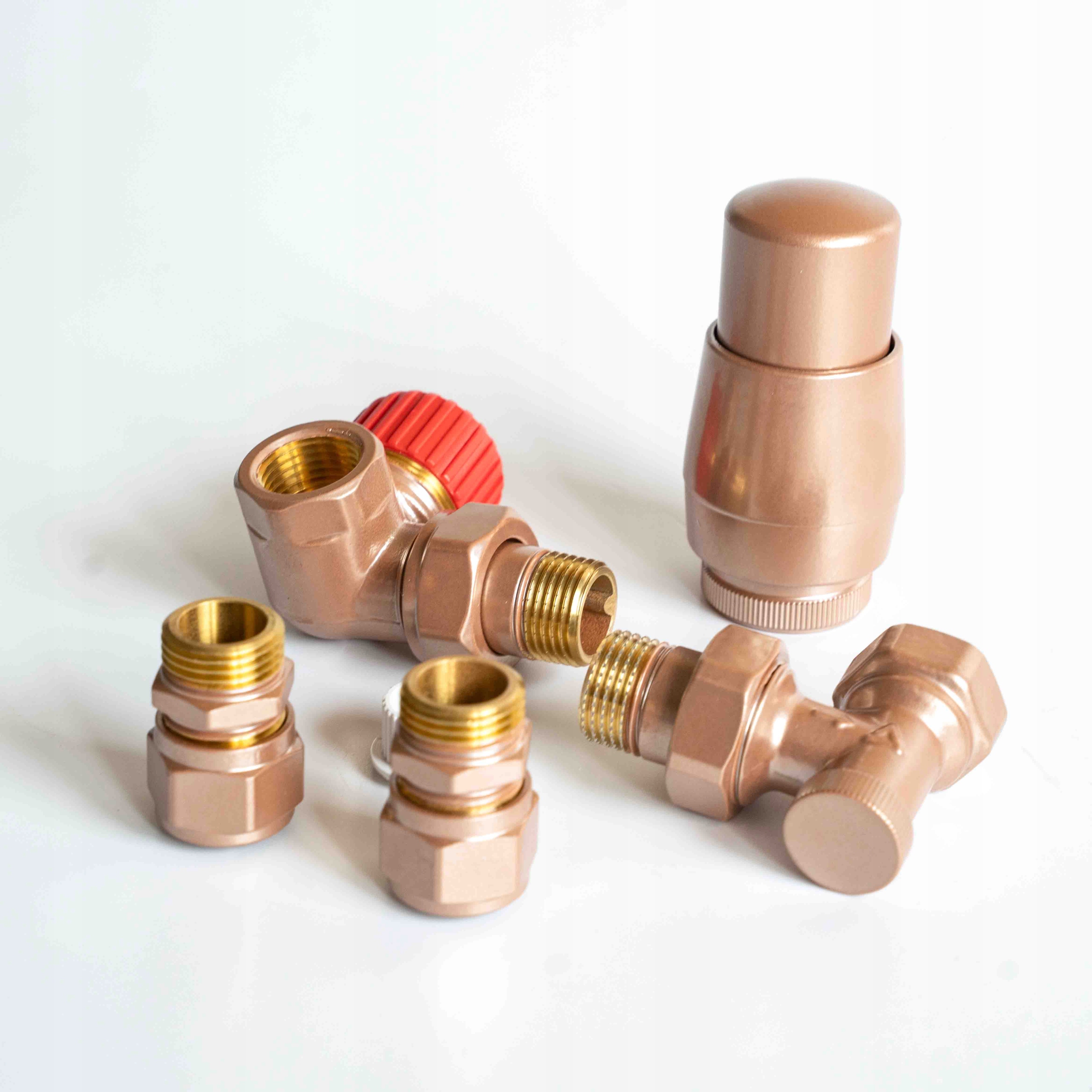 Úhlový termostatický ventil Zlatý Růžový