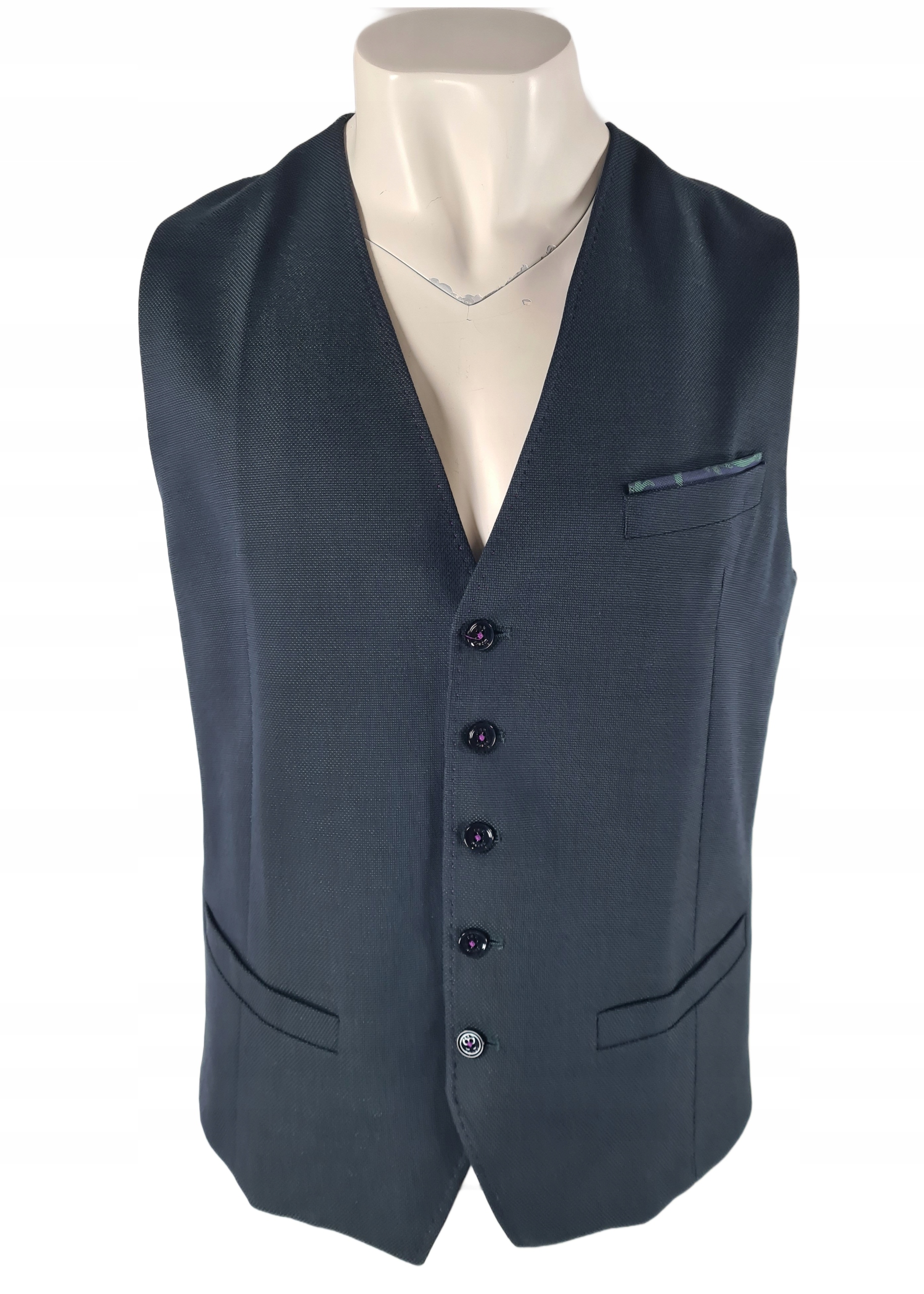 Ted Baker Baywai Birdseye Design Waistcoat Vesta r.XL