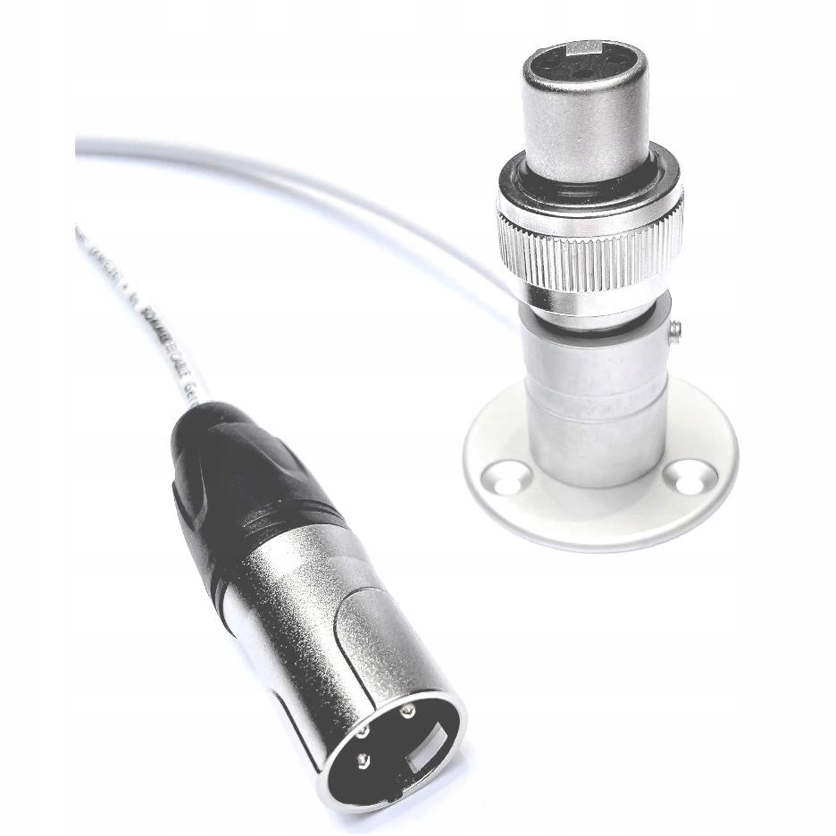 Podstawka mikrofonowa Rduch Paz-np srebrna Xlr