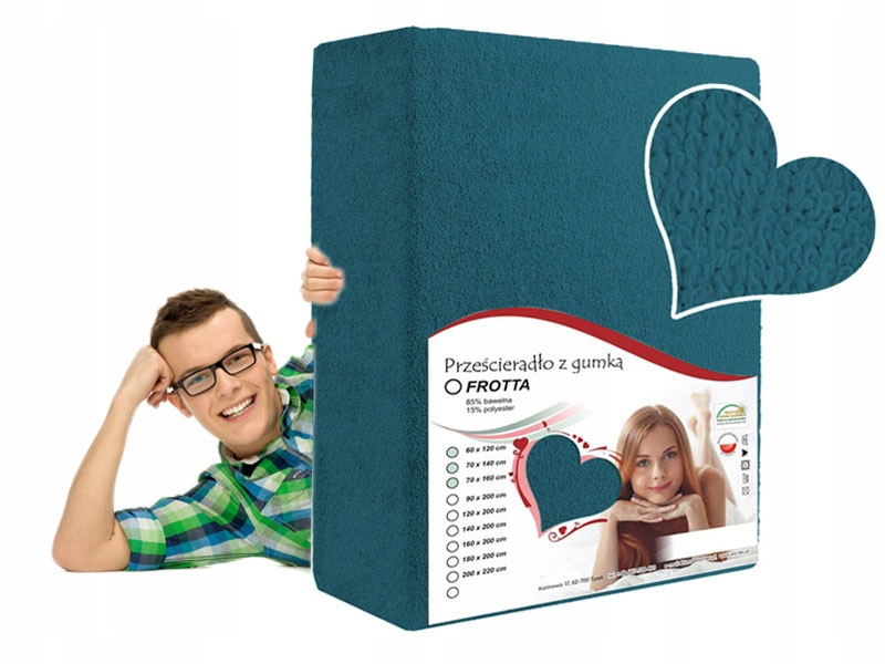 

Prześcieradło Ciemno Zielone 200x220 Z Frotty