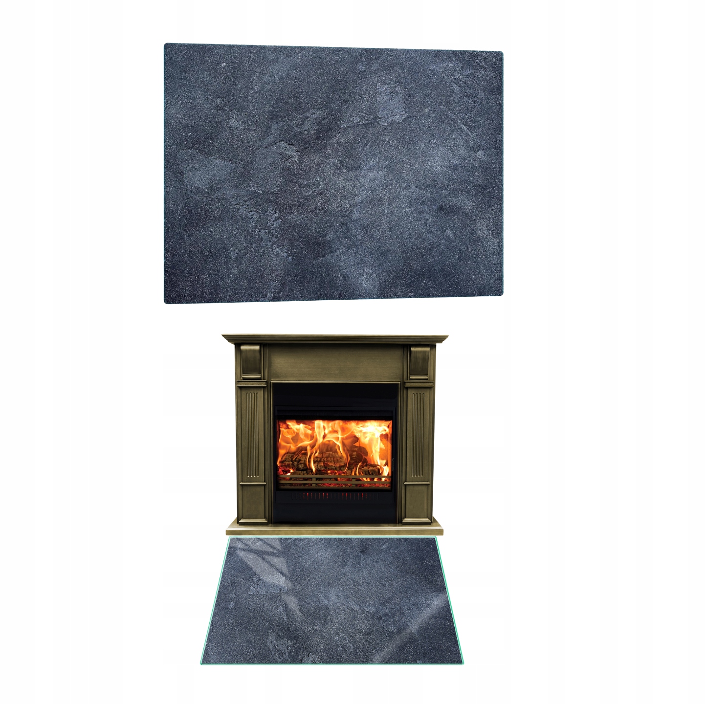 Sklo Pod Krb Tvrzené Sklo Podstavec Rozměr 52x45cm Grafika Kámen