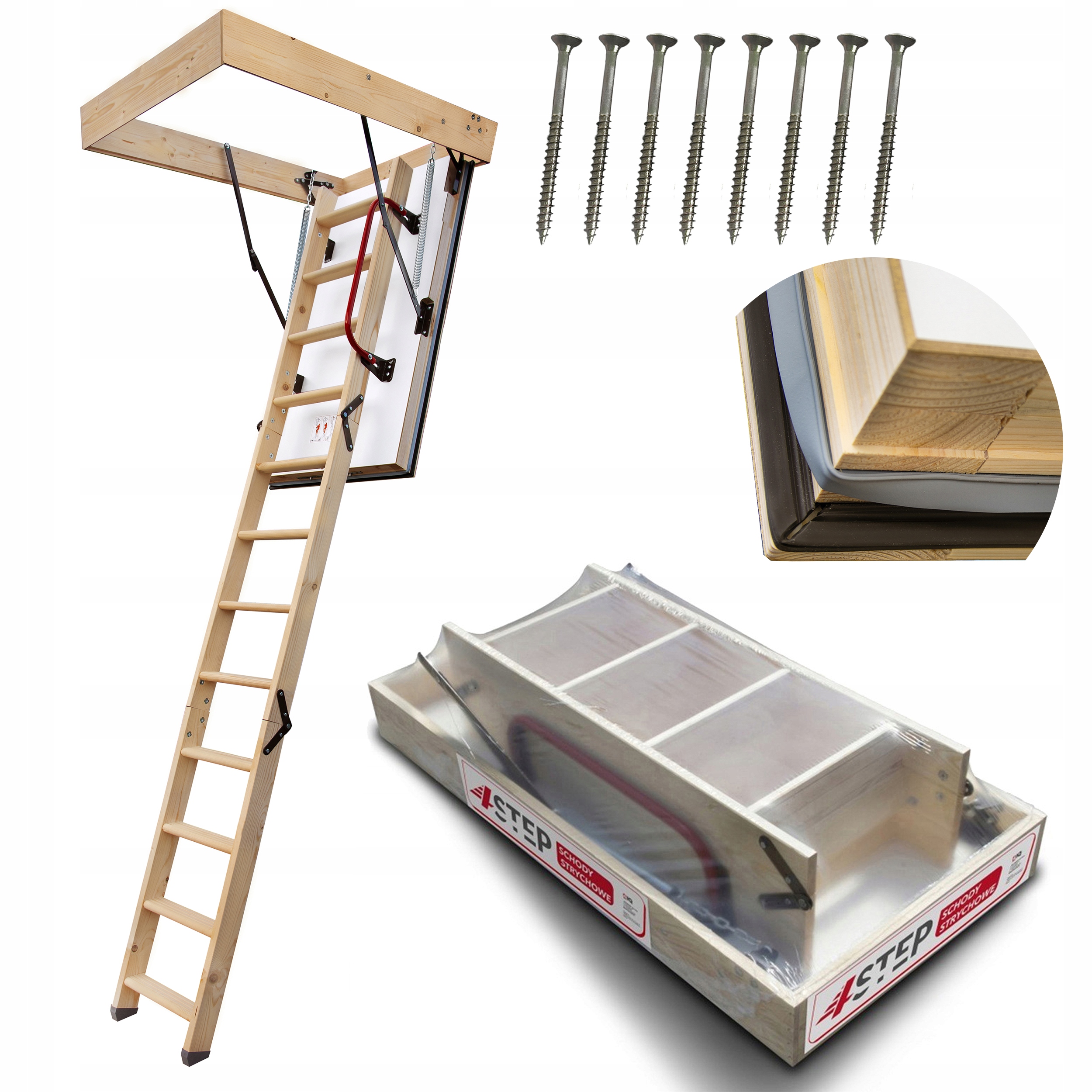 Půdní schody Nordic 120x90 0,44 W/m2K Dodatečné těsnění Šrouby Bonus