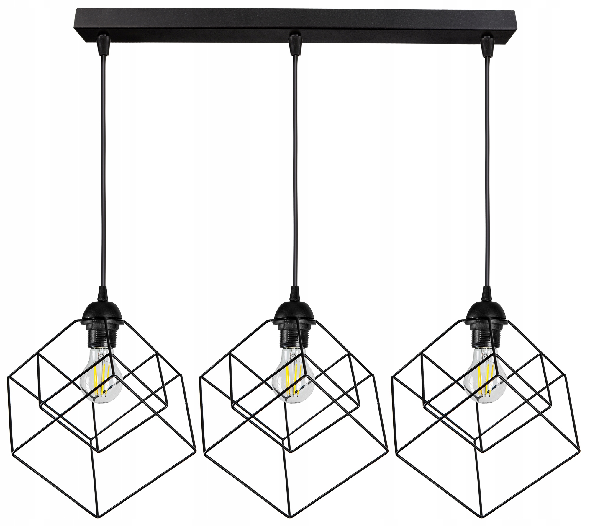 

Lampa Sufitowa Żyrandol Kostka Loft Edison Led