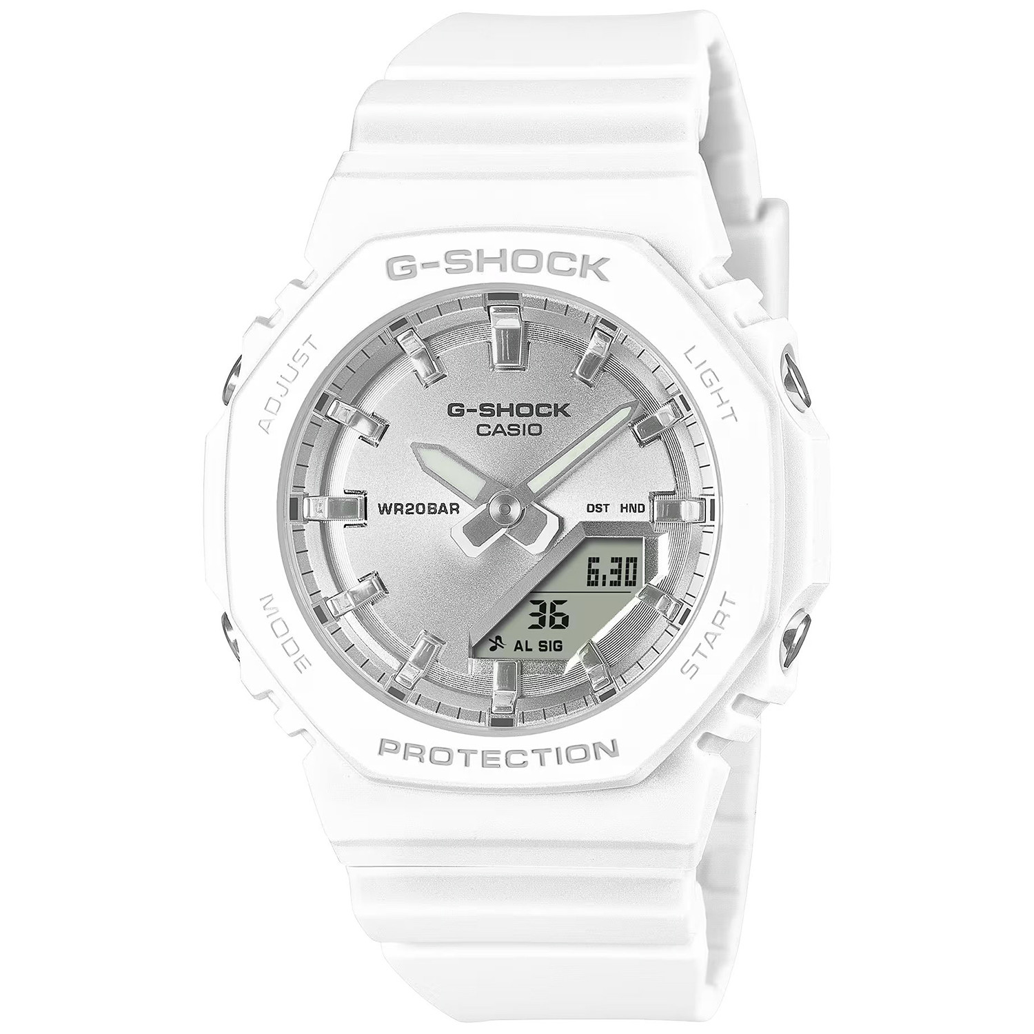 Hodinky Casio G-Shock GMA-P2100VA-7AER, bílý řemínek