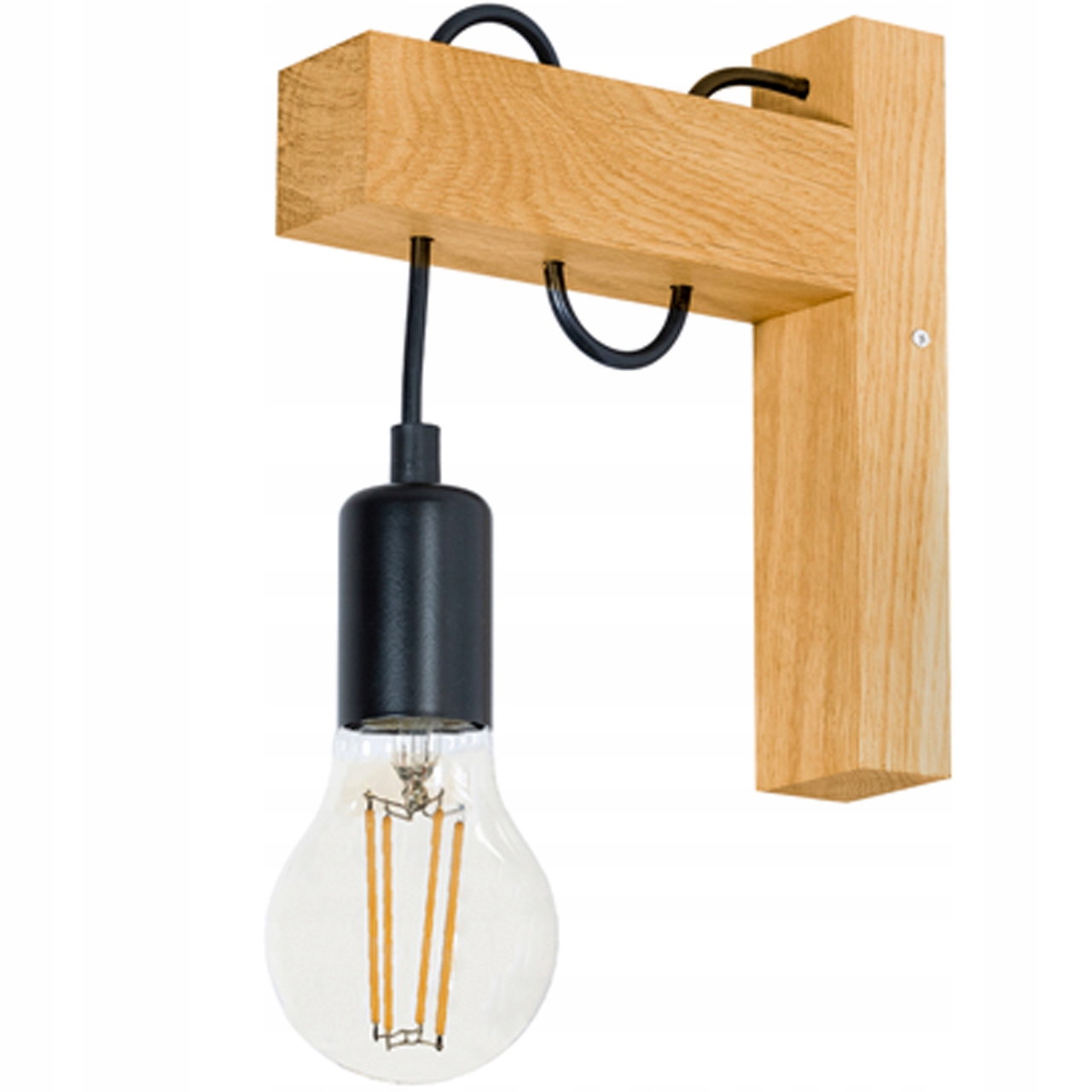 Kinkiet lampa ścienna Led E27 Dębowa Lupo loft salon natynkowa nad lustro