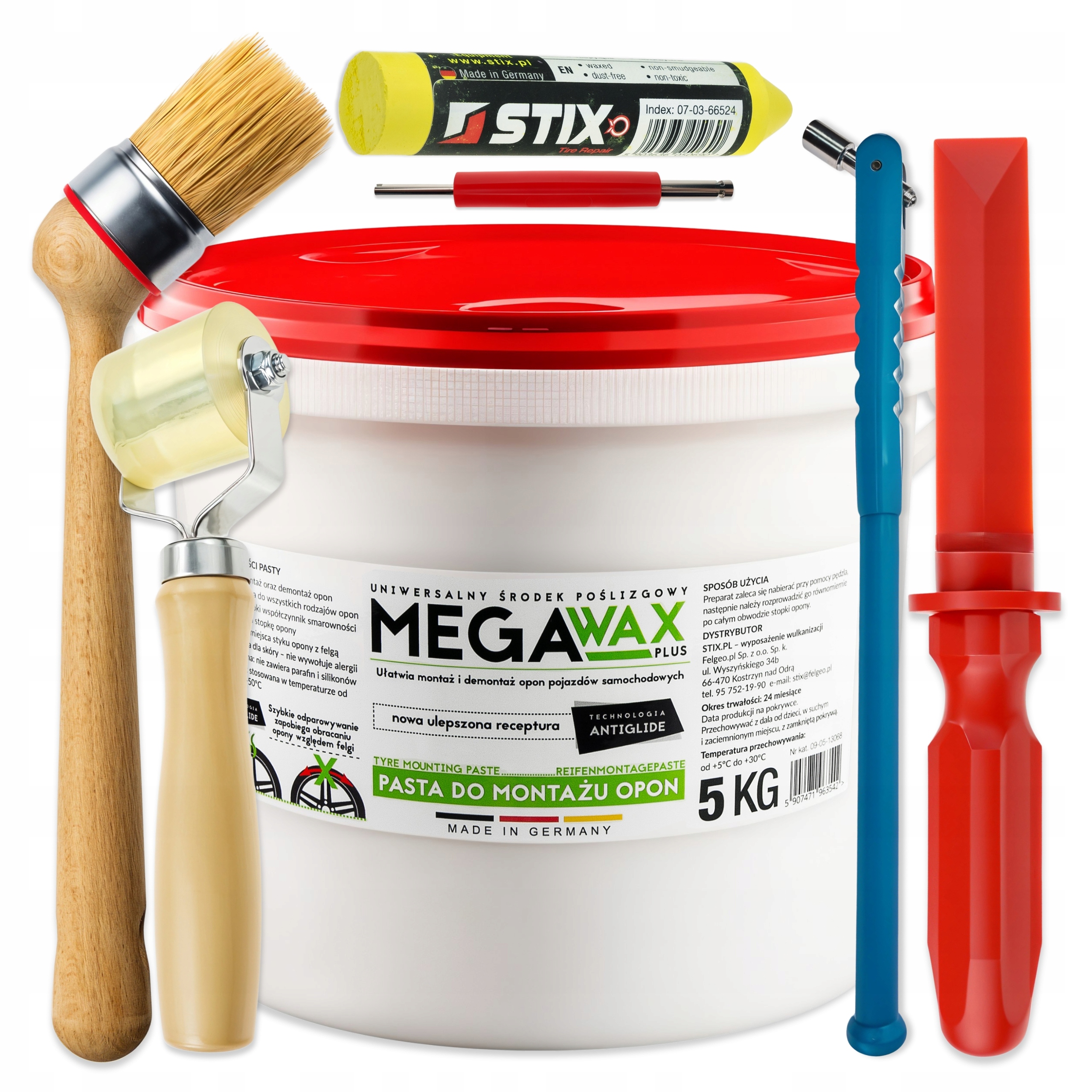 Sada Pro Servis Stix ZW6 Pasta 5KG Škrabka Křída Rolka Štětec Šroubovák