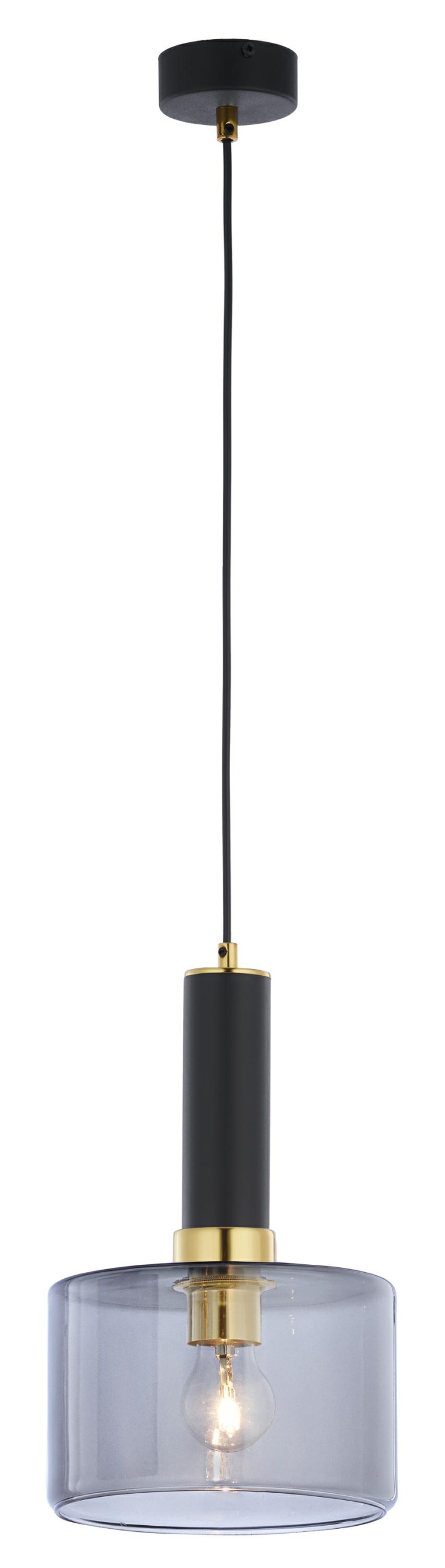 Závěsná lampa Vanes Zlaté kouřové skleněné stínítko 1xE27 20 cm Stropní Svítidlo