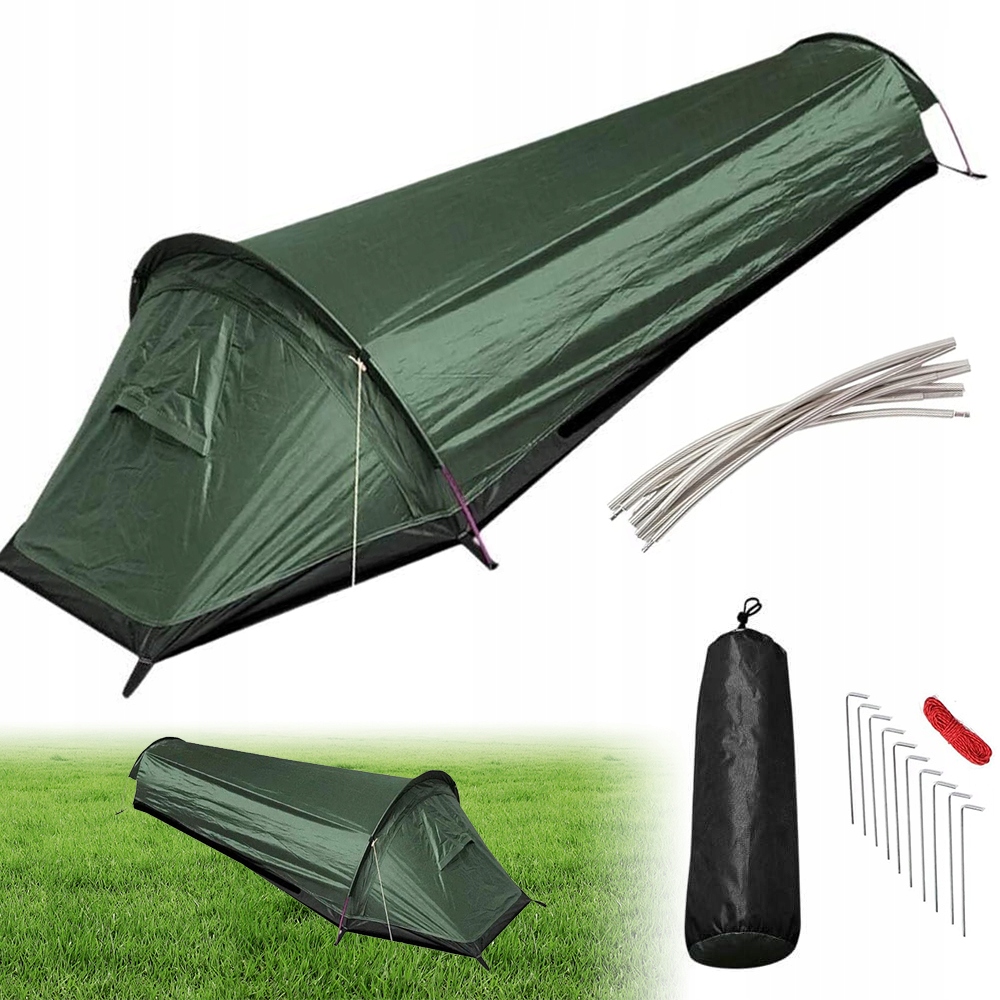 Namiot Jednoosobowy Z Moskitierą I Wodoszczelnym Dnem, Dla Kempingu