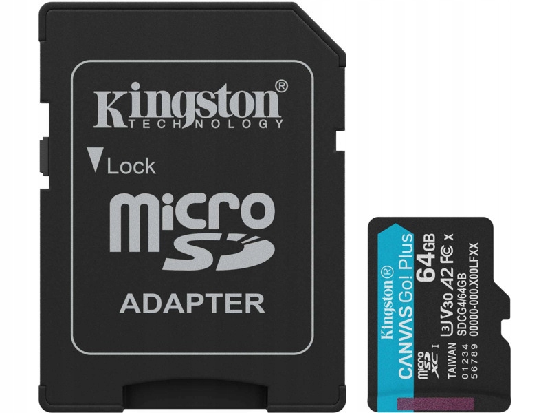Karta pamięci Kingston Canvas Go! Plus microSDXC 64GB Adapter
