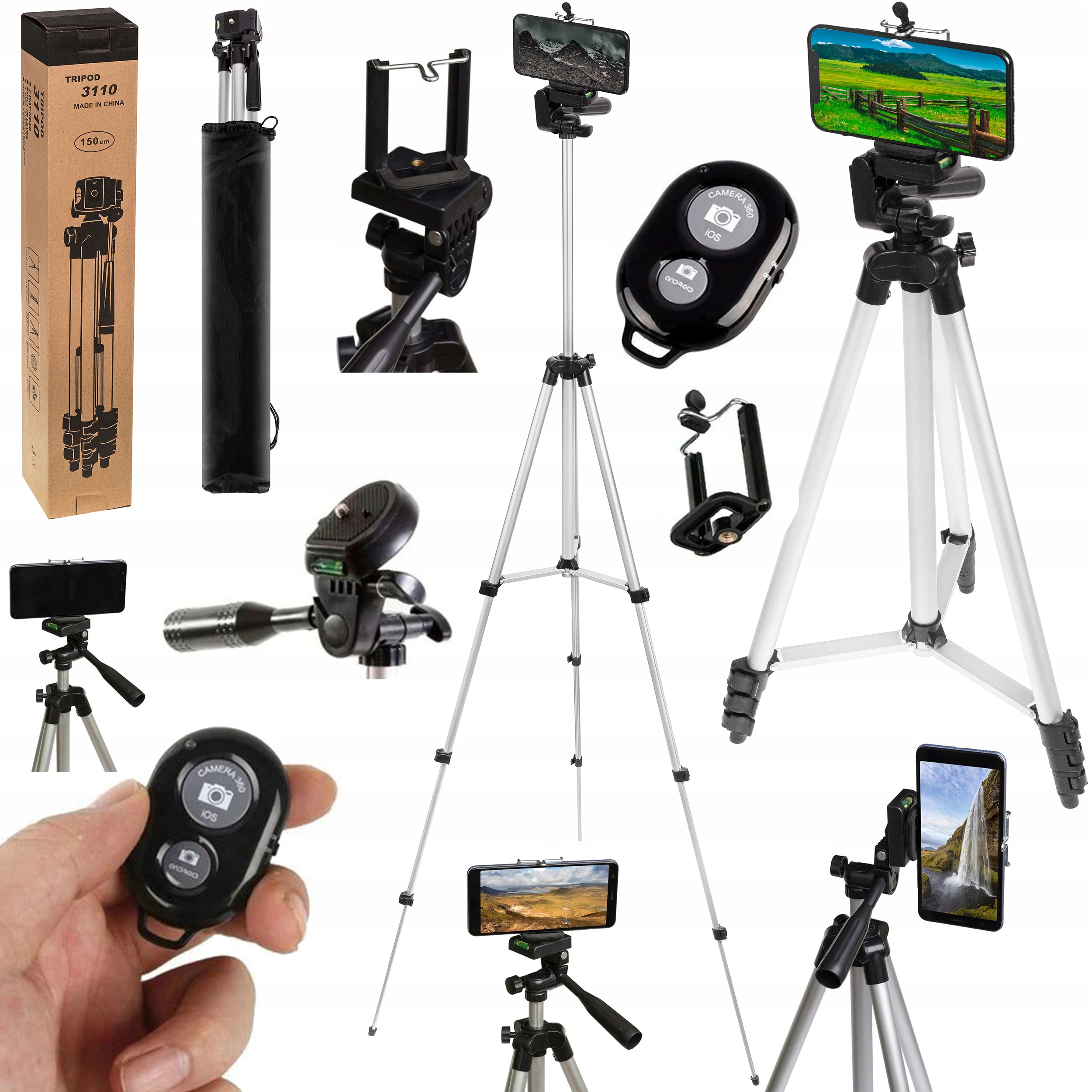 

Statyw Tripod Uchwyt Na Aparat Kamer 150cm Pilot