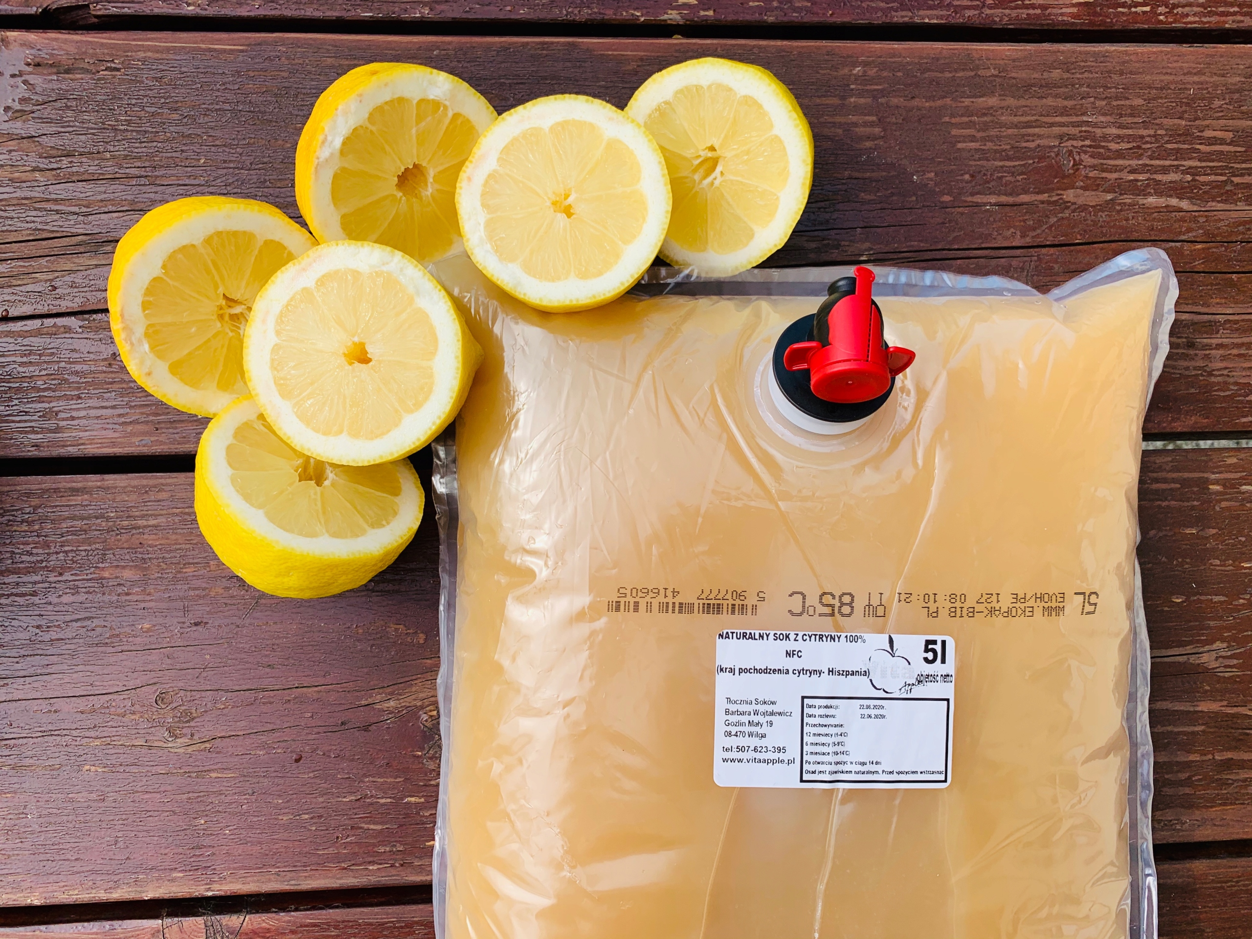 

Sok z cytryny 100% 3l (tłoczony, Nfc)