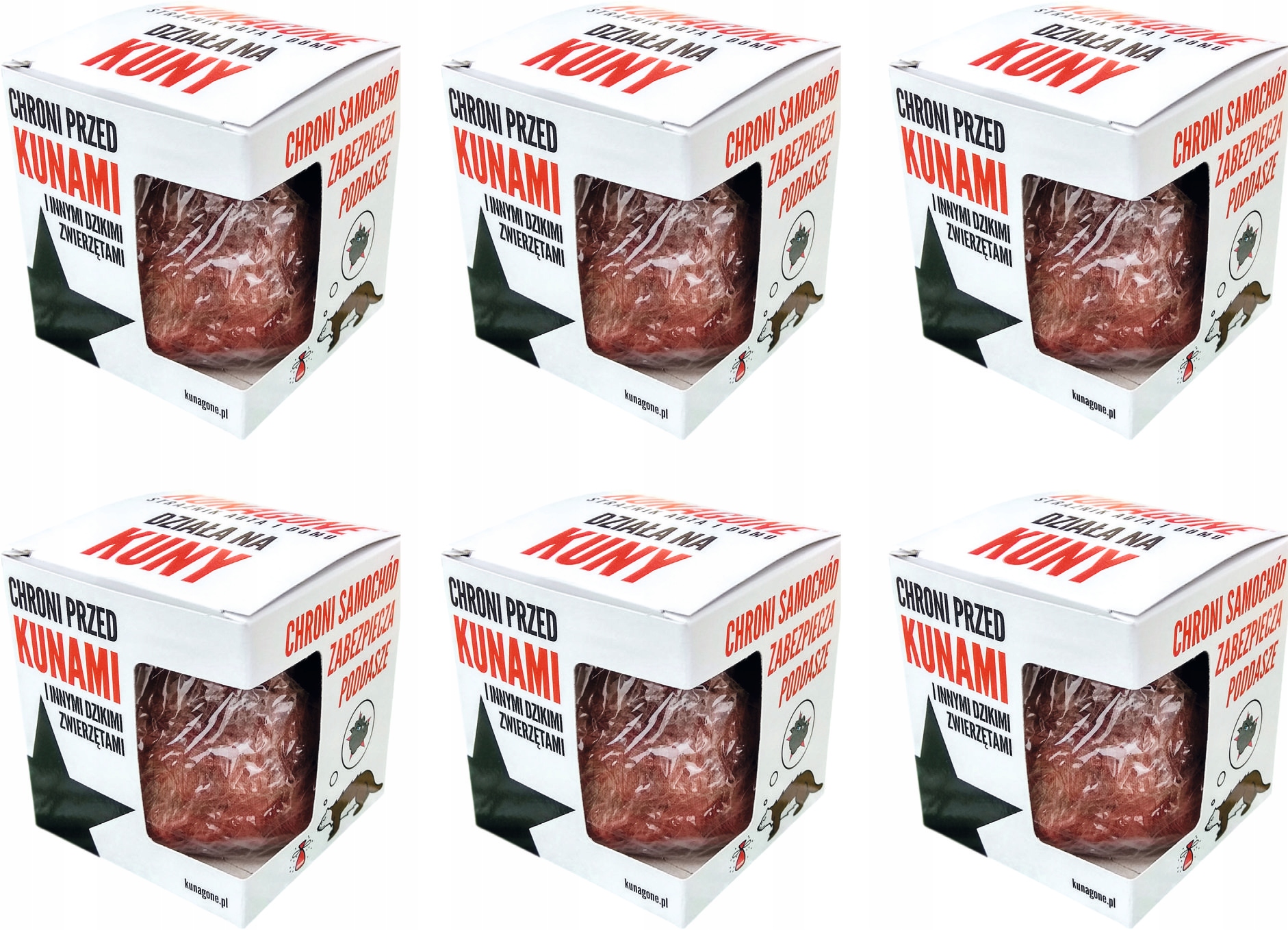 

Zawieszki odstraszająca kuny KunaGone 6 sztuk