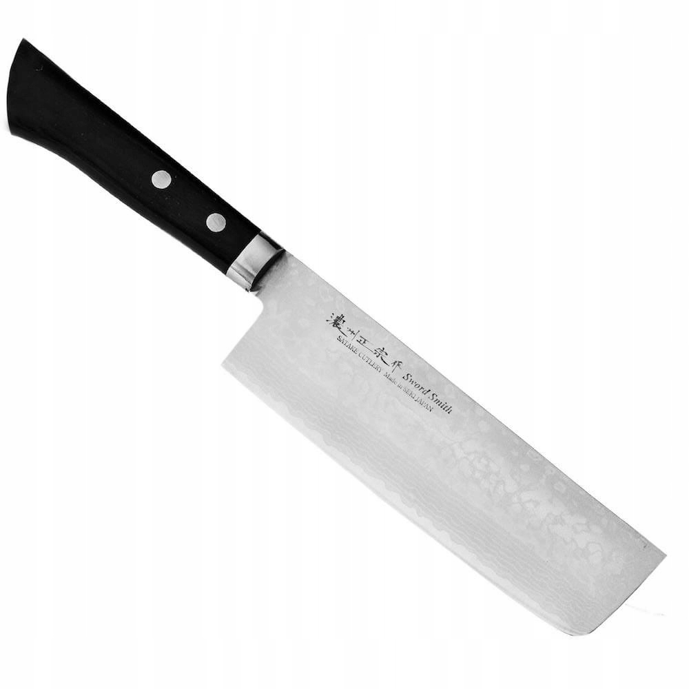 Satake Unique Sai VG-10 Japonský ostrý nôž Sekáčik Nakiri na sekanie 17 cm