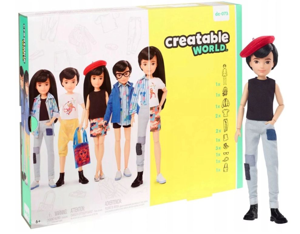 Mattel Barbie Creatable World Ciemne włosy 30cm (GGG54)
