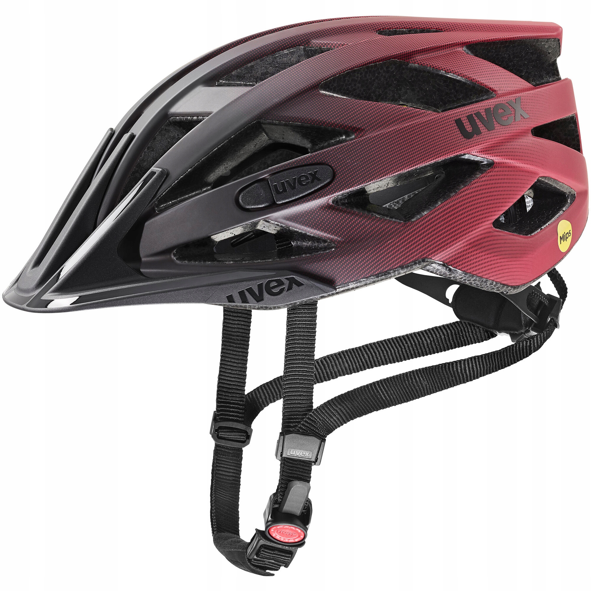 Kask Rowerowy Uvex I-vo CC Mips 56-60 cm black/red matt Mtb