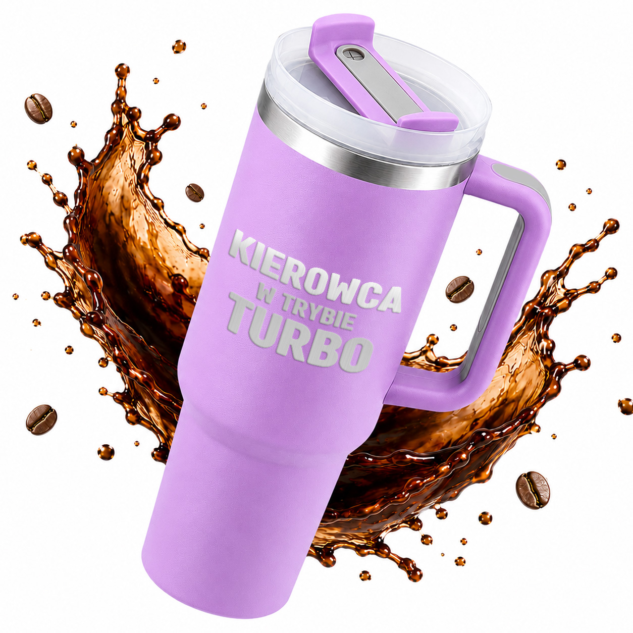 Termohrnek Gravírovací 1,2L Řidič V Turbo Režimu Pro Řidiče Fialový