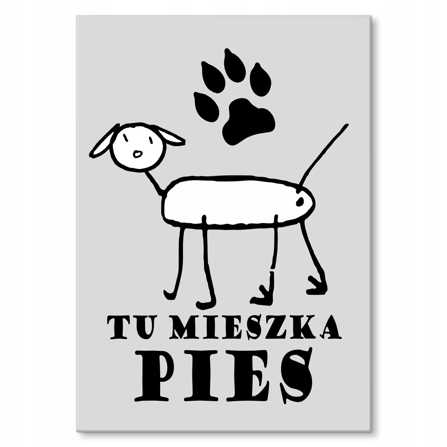 Kovový plakát zde bydlí pes Dárek 42 x 59 cm