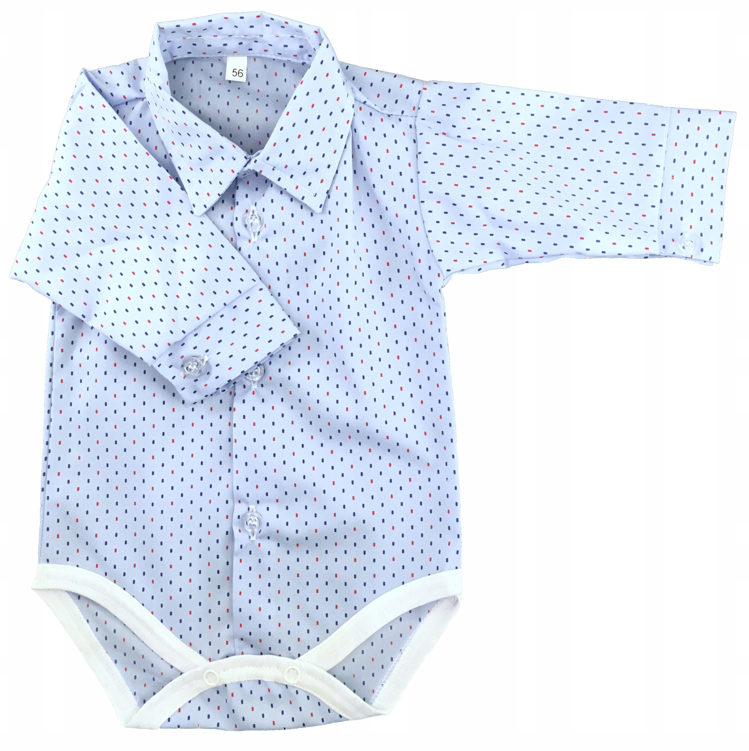 

Koszula Body niebieskie wzorki wizytowe 56 cm