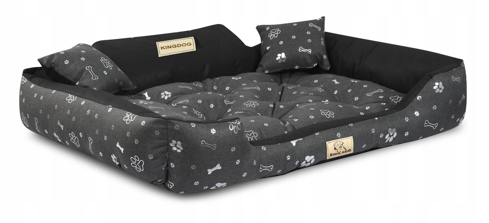 Levně Pelíšek Šedé Vel 100 x 75 cm pro psa a kočku Jméno.