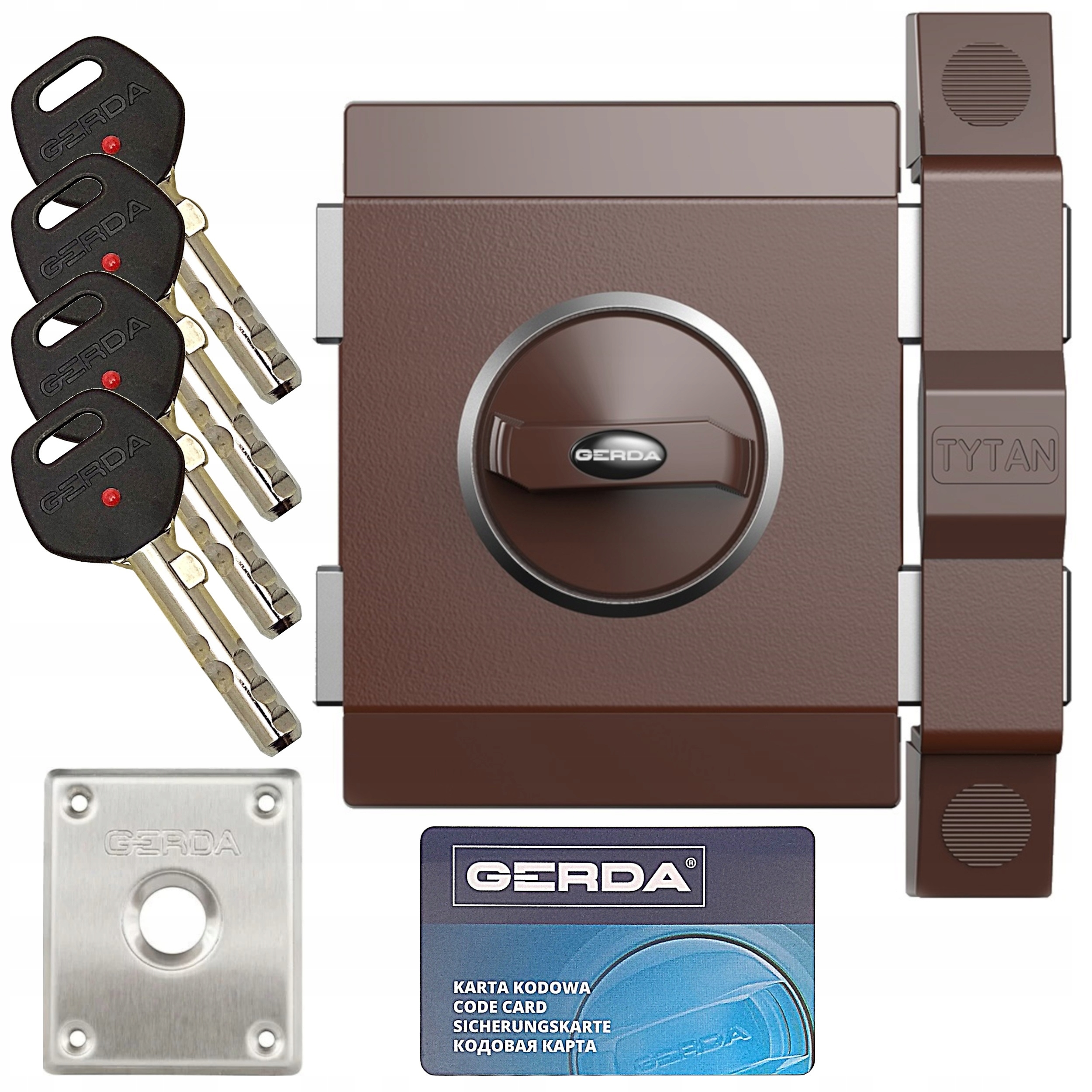 Zámek Gerda Titan Zx hnědý bez blokování