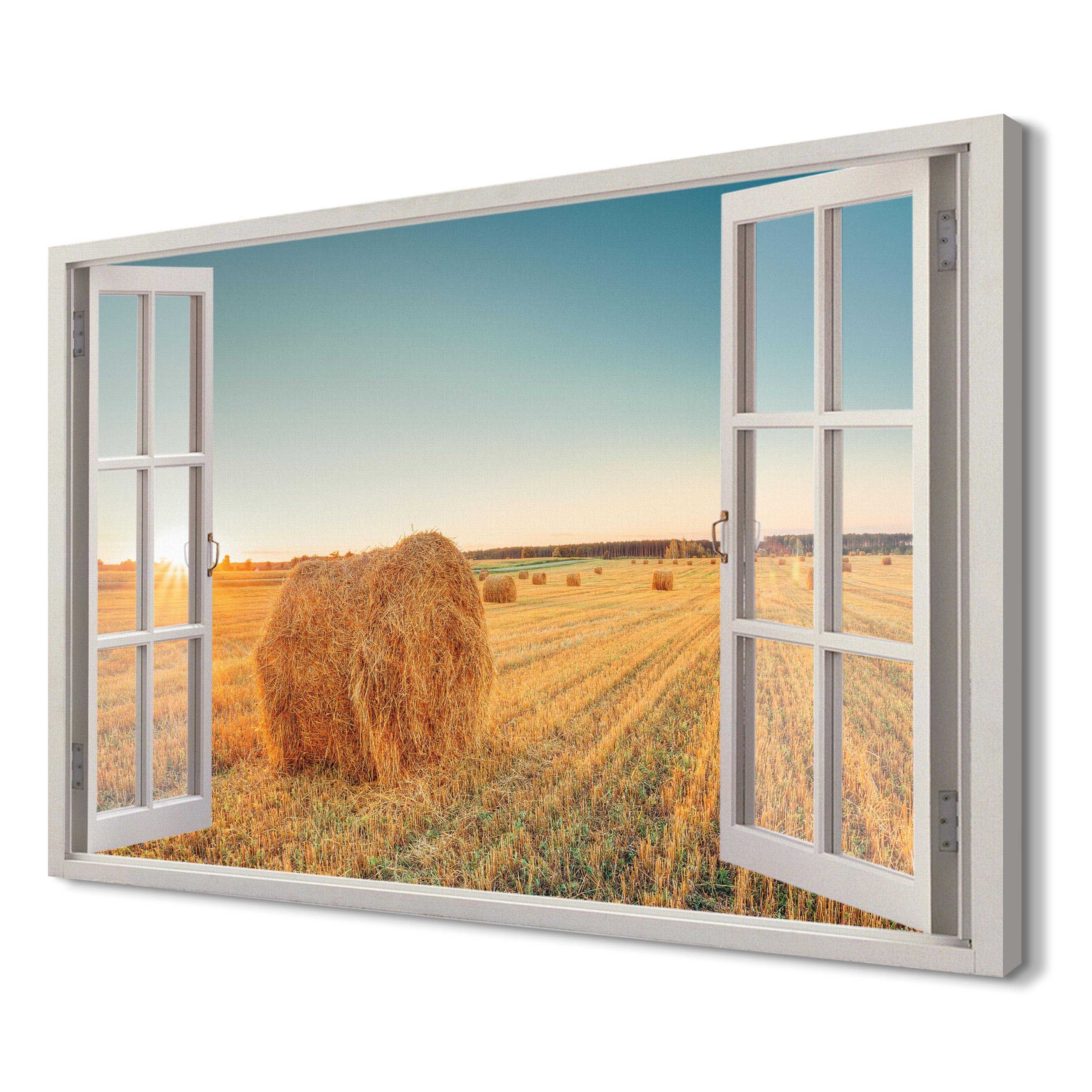 

Siano ściernisko pole Obraz okno canvas 3d 120x80