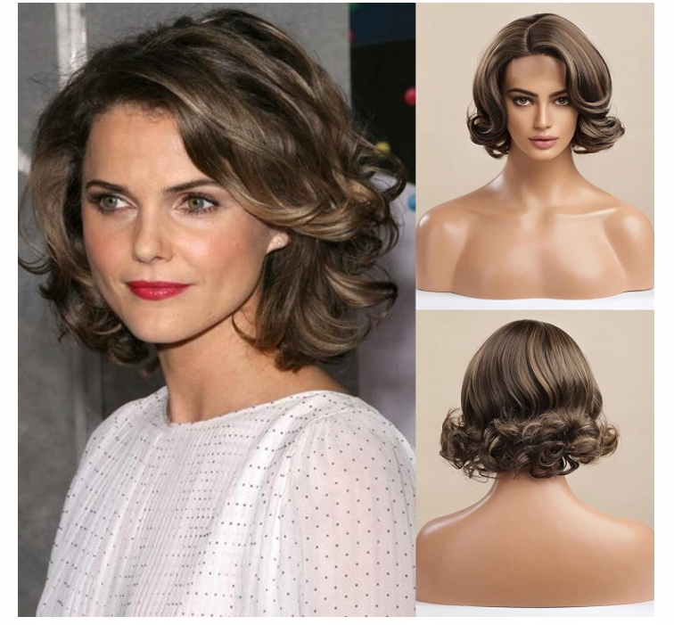 Haircube Paruka krátké kudrnaté vlasy 30 cm síťka