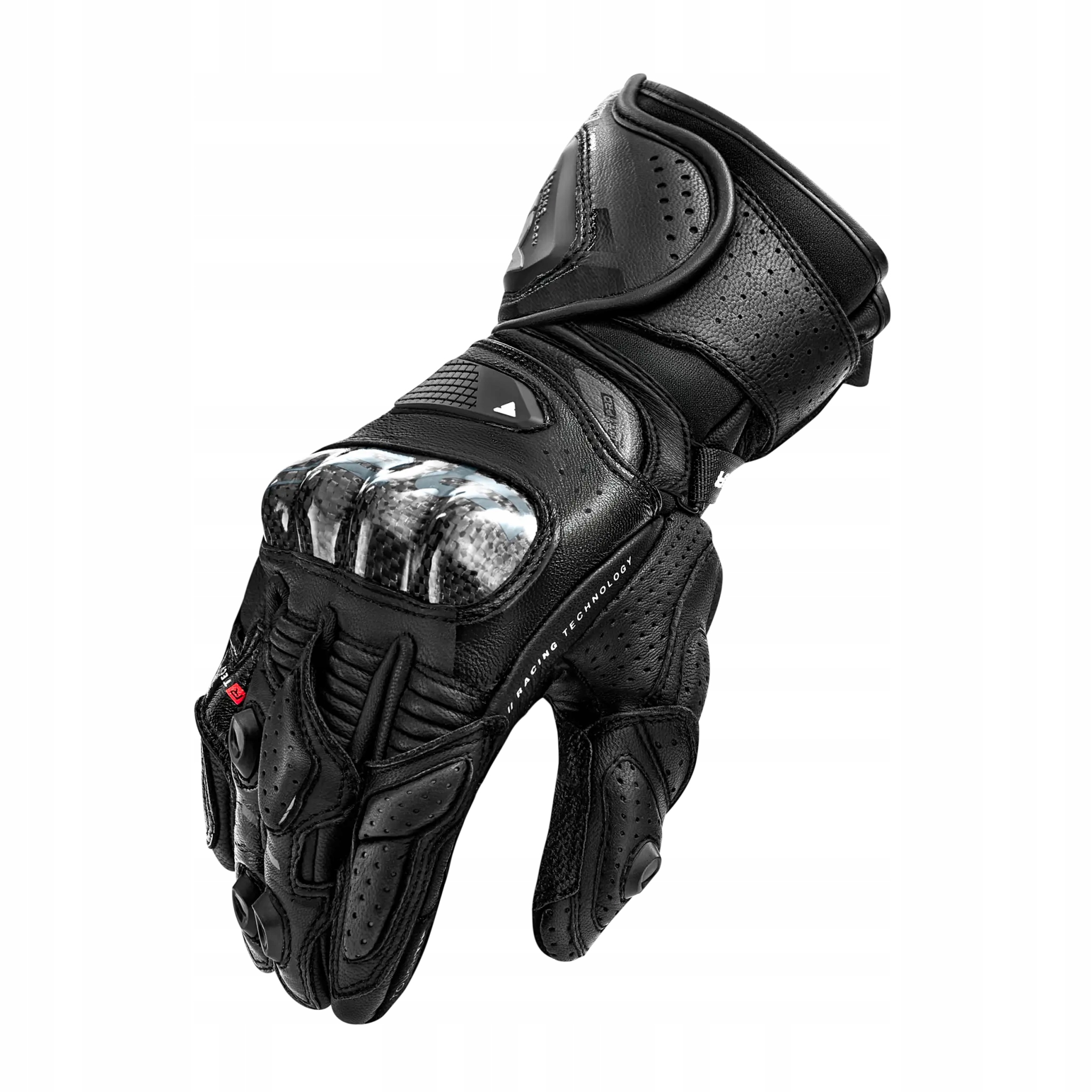 Dlhé kožené motocyklové rukavice Shima RS-3 Men Black XL