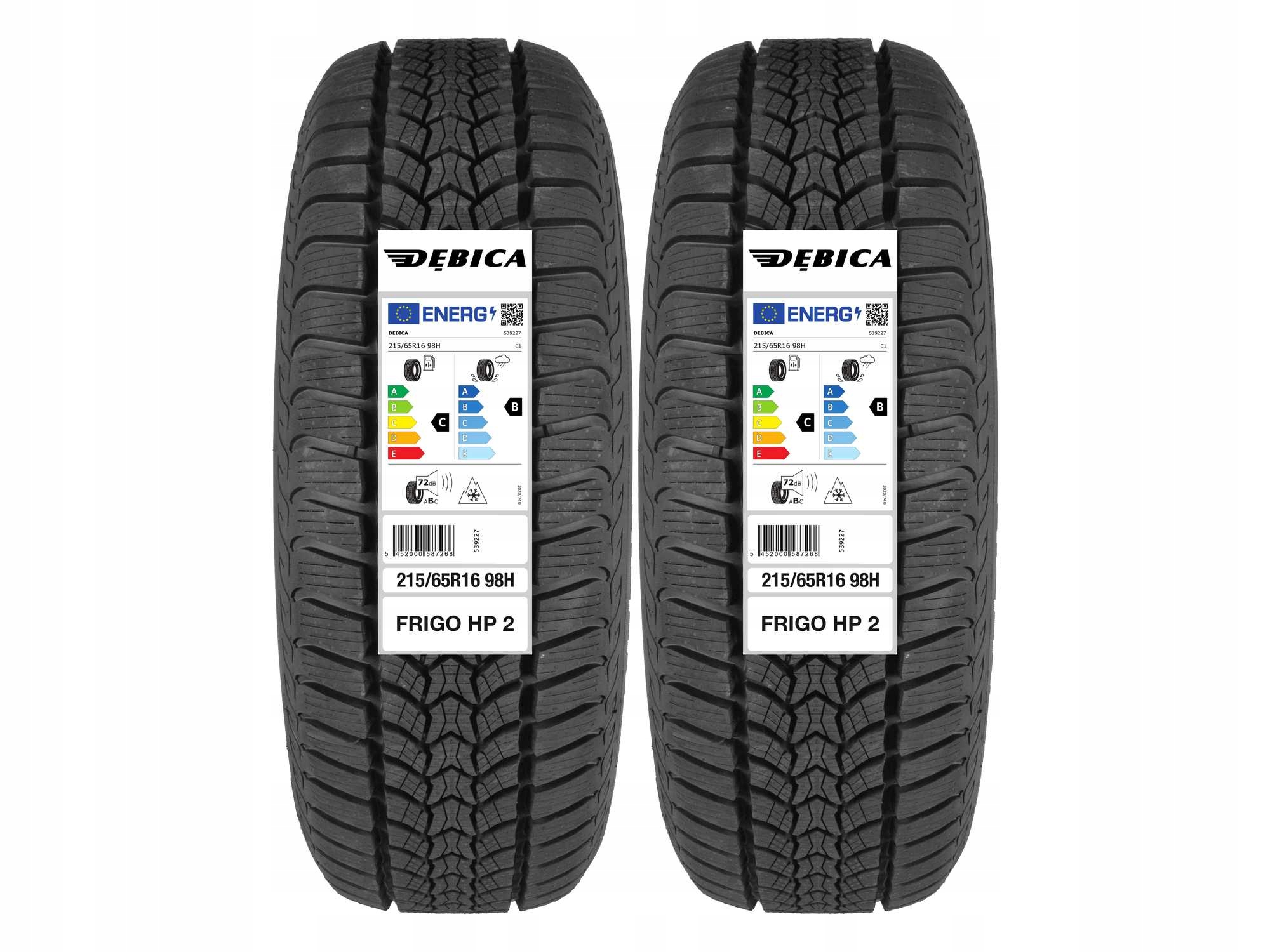 

2 Opony zimowe 215/65R16 Dębica Frigo Hp 2