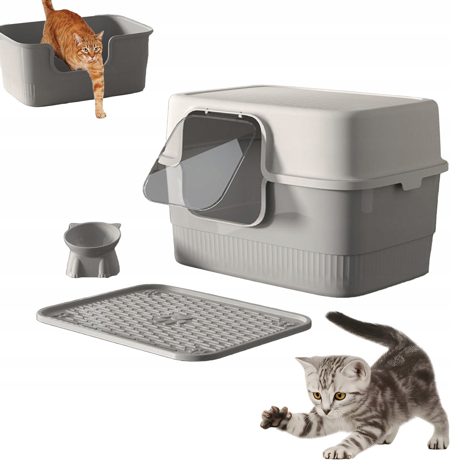 Levně Toaleta Pro Kočky Velká S Filtrem, Zabudovaná Odolná Lopatka Na Stelivo