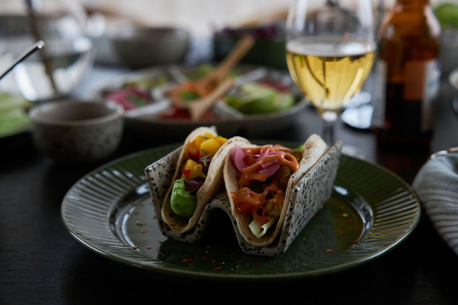 PODSTAWKI do taco SAGAFORM Ditte jasnoszare 2 szt. Marka inna