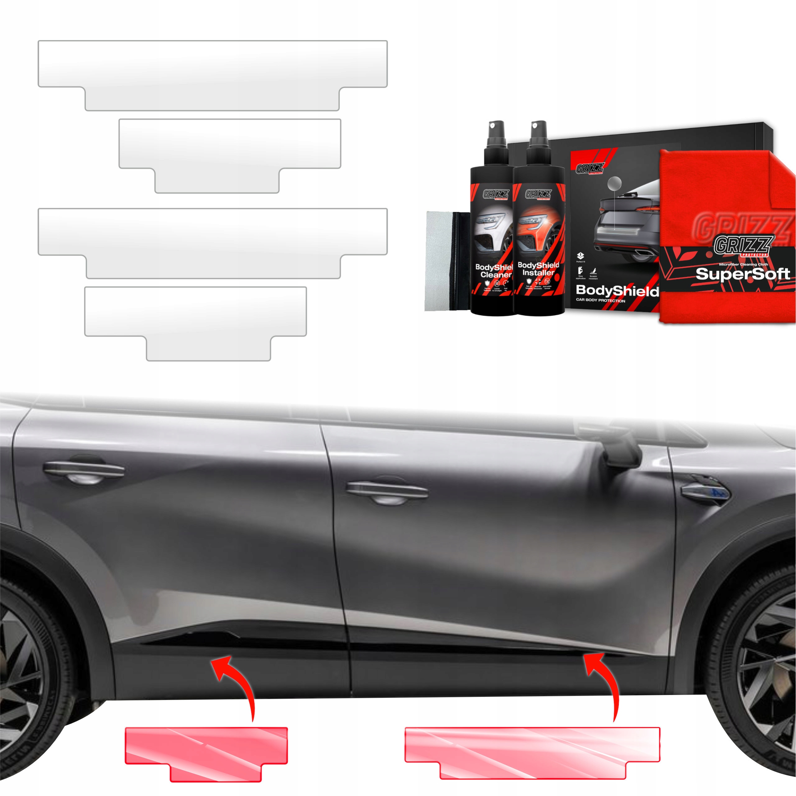 4v1 Fólie Ppf dýha na prahy pro Renault Symbioz (2024-2025) Grizz