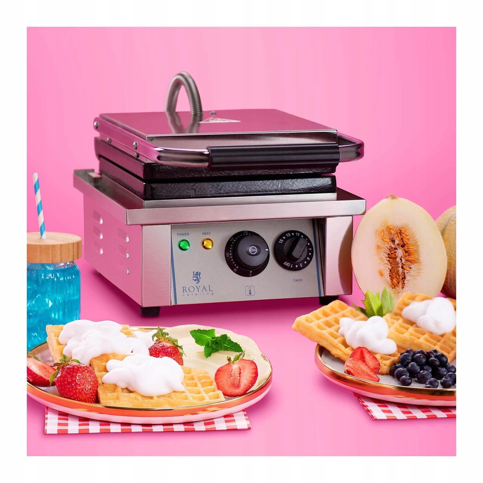 Gofrownica belgijskie gofry 2000W prostokąt 2.0 ROYAL CATERING RCWM-2000-E Model RCWM-2000-E