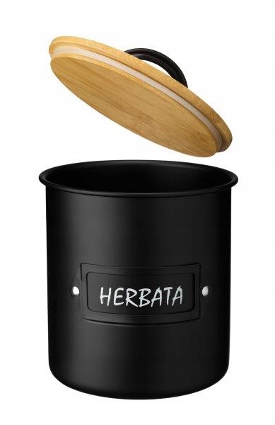 

Pojemnik metalowy puszka herbata czarna metalowa
