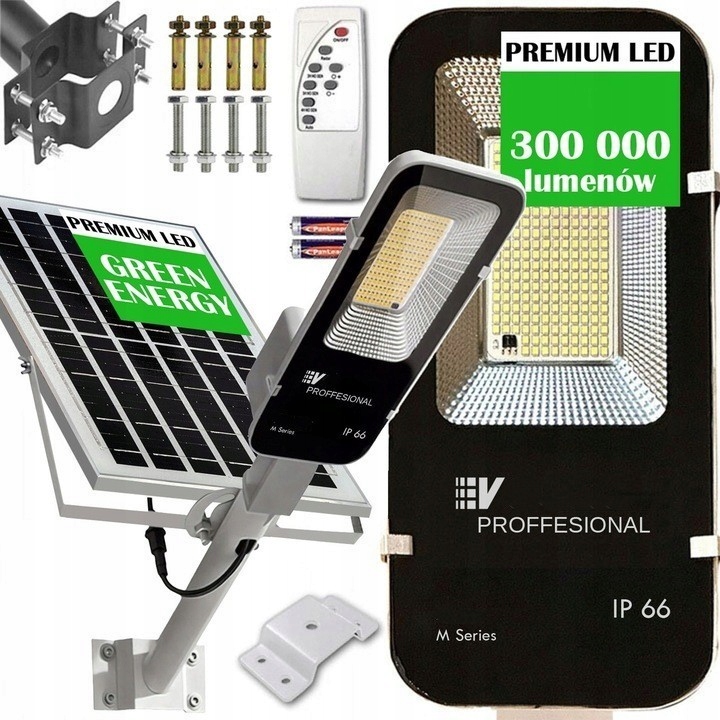 Solární Lampa Led Výkonná Vogler 2000W s pohybovým senzorem Radar