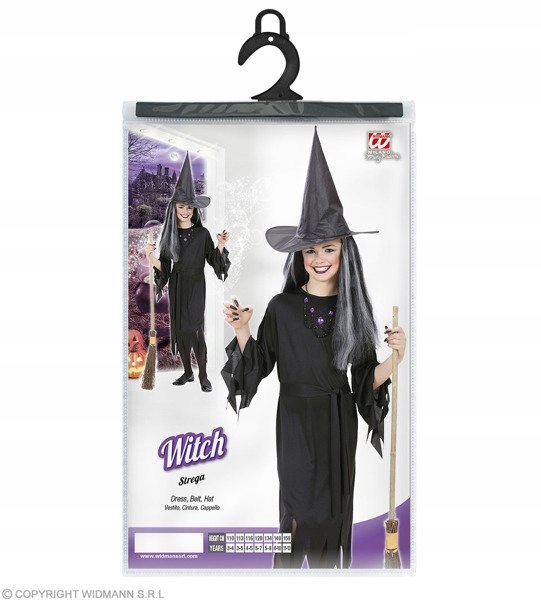 STRÓJ CZAROWNICY CZAROWNICA WIEDZMA WITCH 140 Płeć Dziewczynki