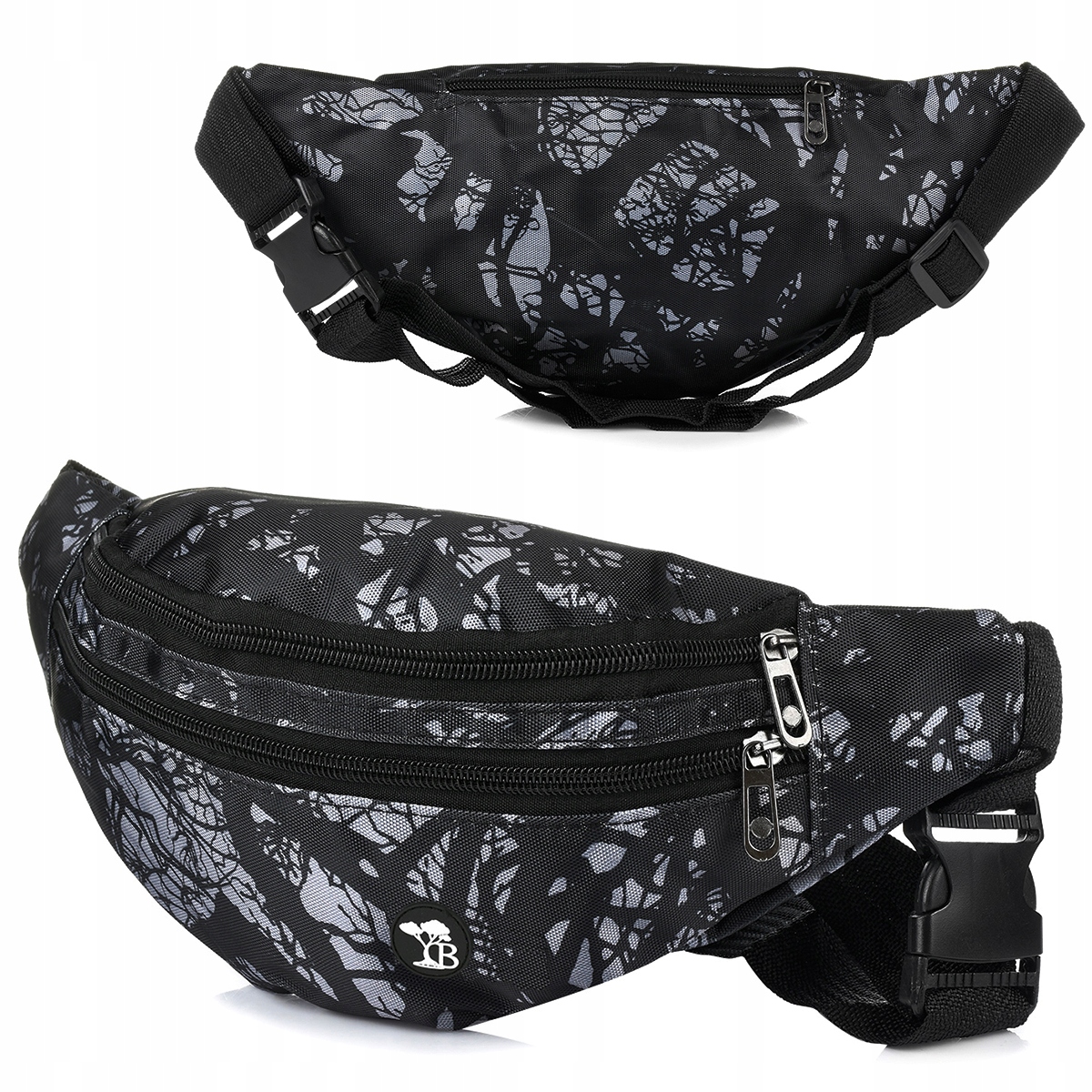 

Saszetka nerka Unisex kodura pojemna solidna pasek