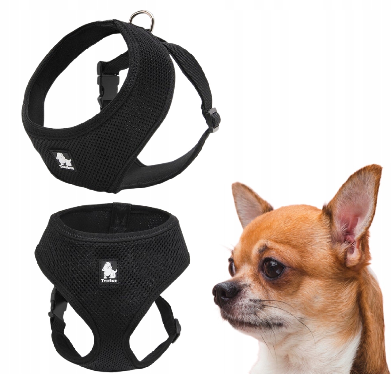 Levně Obojky Pro Malého Psa Kočky Beztlakové Lehké Truelove Puppy Černé XL