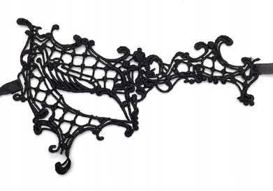 Maska Wenecka Czarna Bal Karnawał