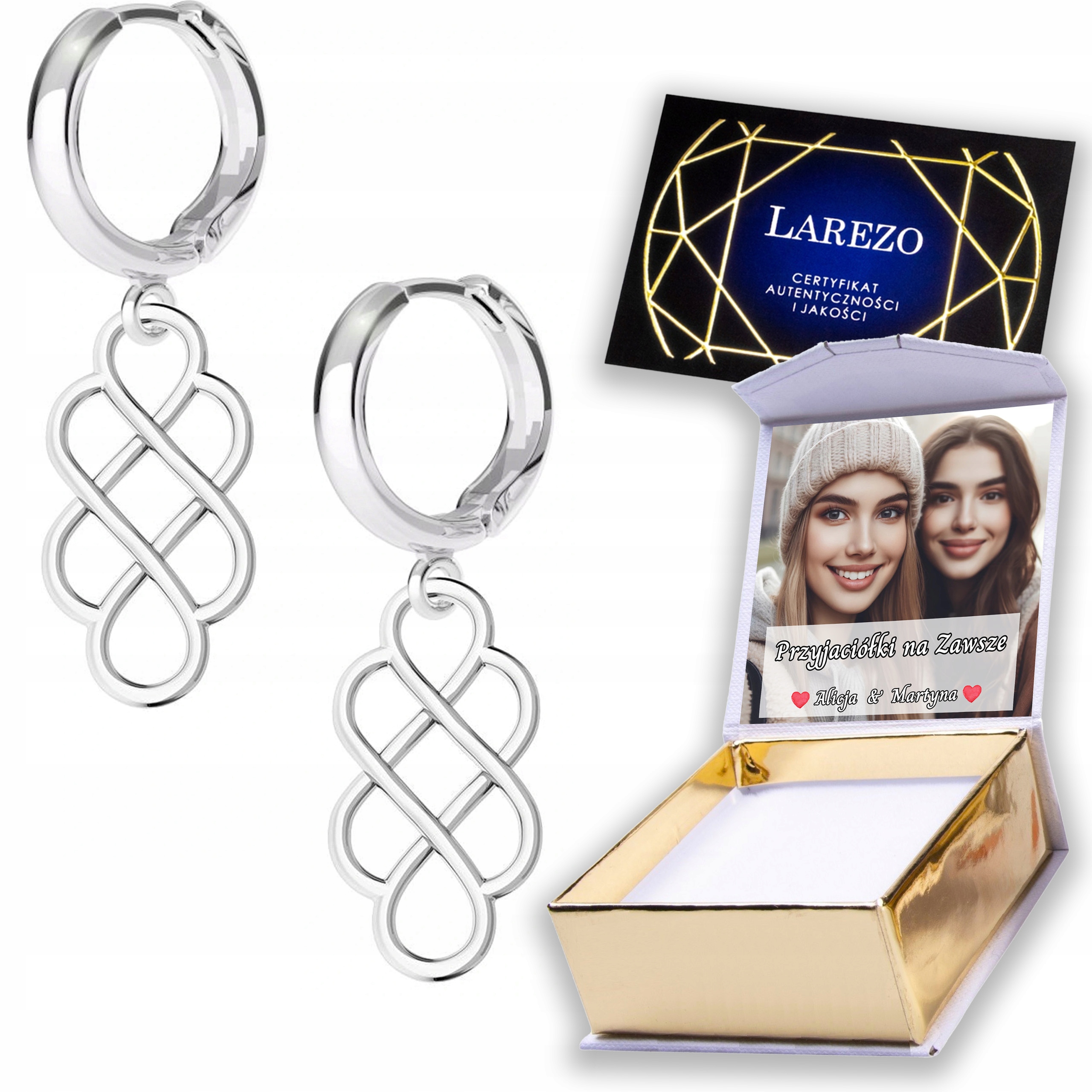 Stříbrné Náušnice 925 Ažurové vzory na Biglech Ažurový vzor Rozeta Potisk