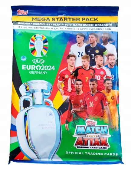 EURO 2024 TOPPS MATCH ATTAX MEGA STARTER PACK ZESTAW STARTOWY LIMITED