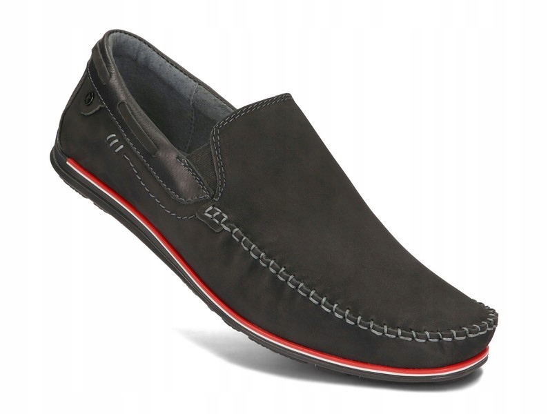 MOKASYNY BUTY MĘSKIE CASUAL SKÓRA K920 CZARNY 42 Kod producenta K920