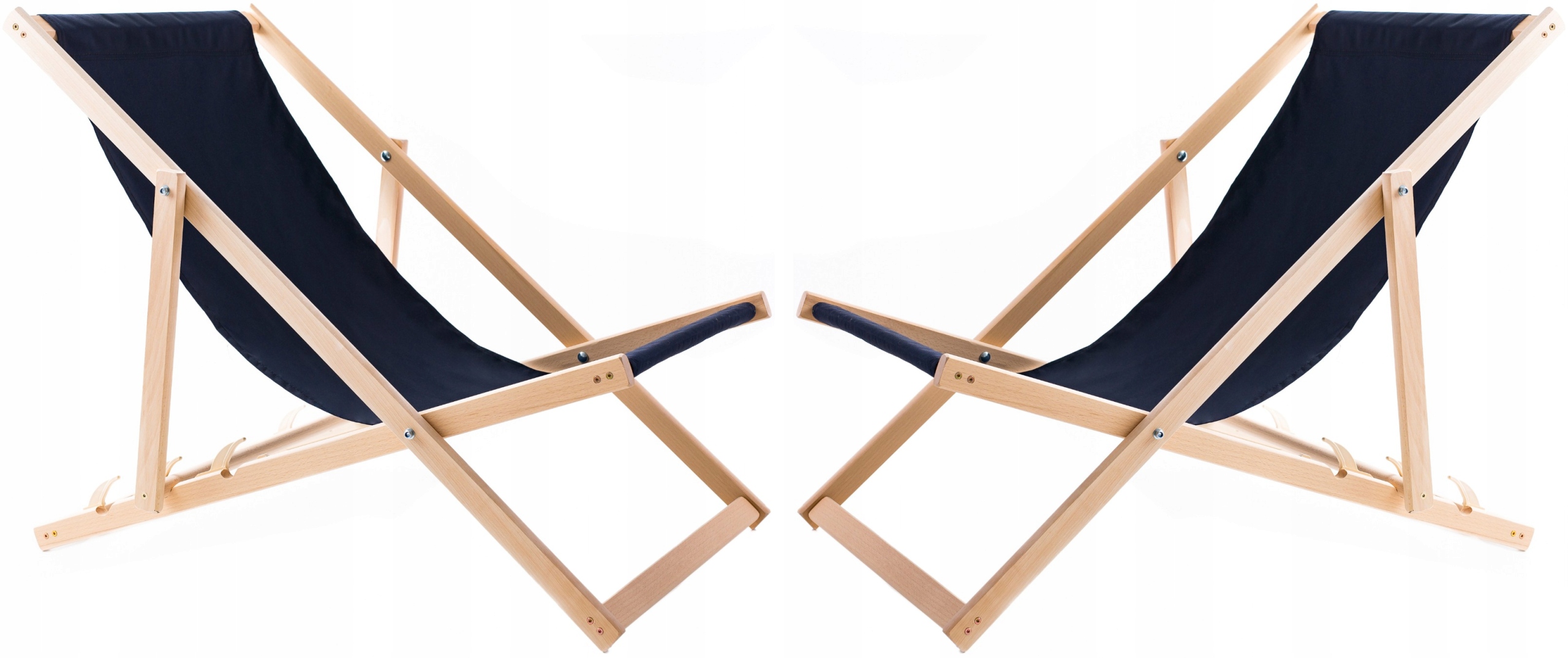 2X Ležadlo Plážové Záhradné Drevené Skladacie Woodok Granátová Látka